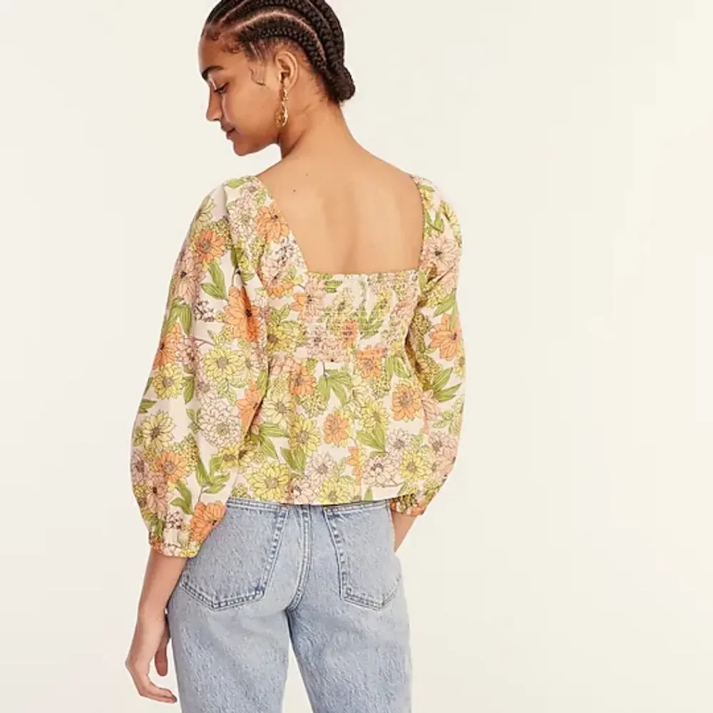 J. Crew floral blouse Size 10